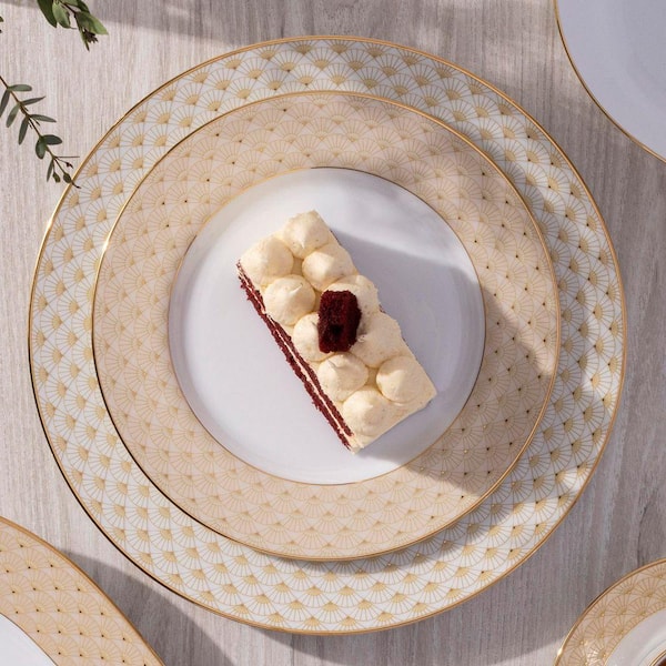 Noritake Trocadero Gold 8.25 in. (Gold) Porcelain Salad Plates