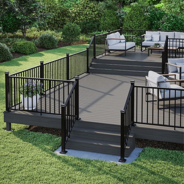 Aura 4 in. x 4 in. Black Plastic Solar Post Cap (2-Pack)