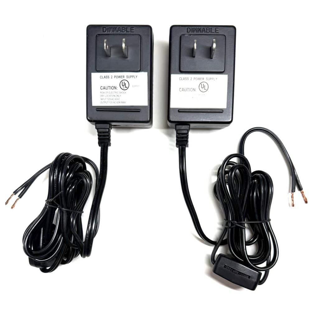 60-Watt Wall Mount Power Supply Plug 12-Volt AC Transformer with On/Off Switch 2-Pack price history on PriceWatchPro