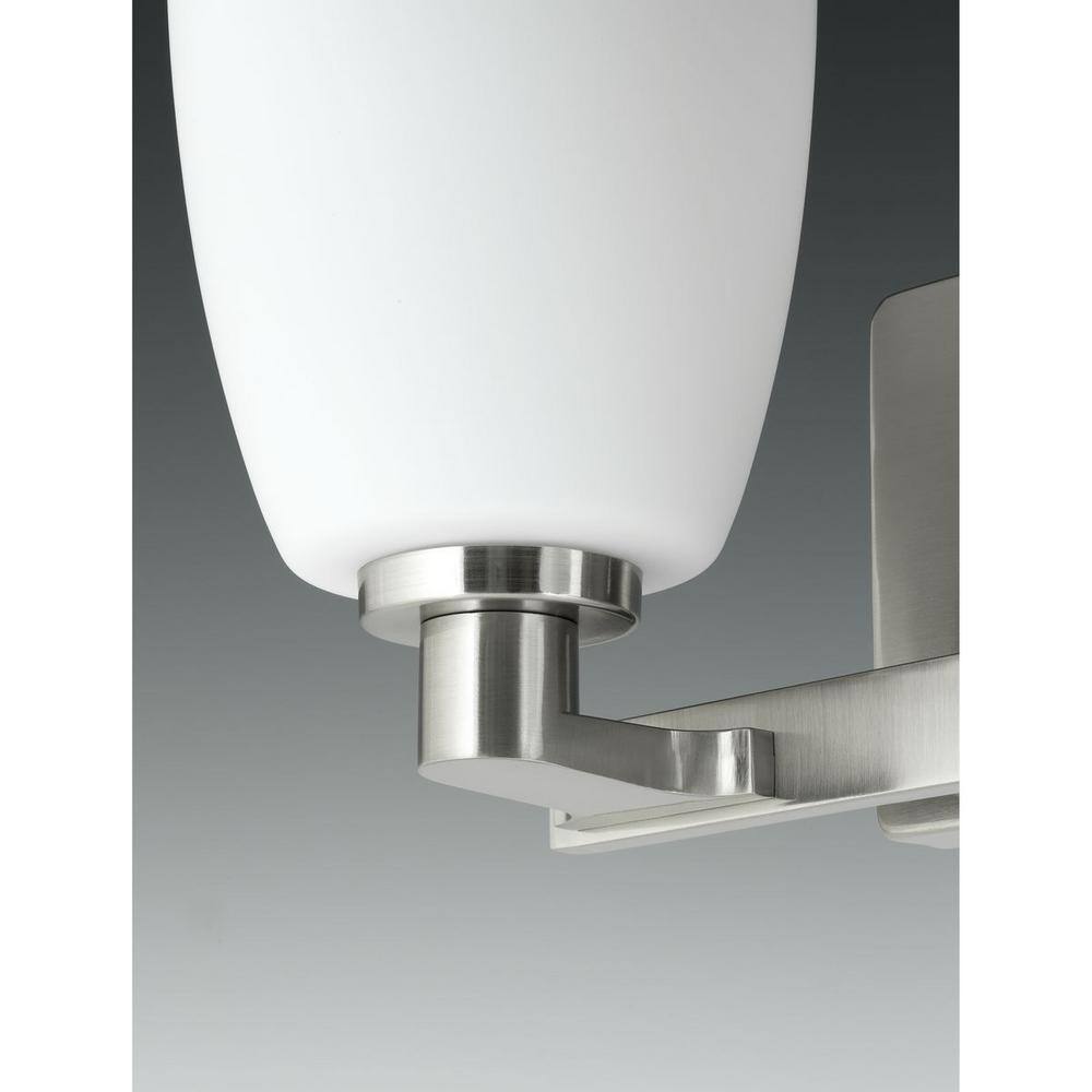 Polished Chrome 2-Light Bath Vanity with Etched Opal Glass