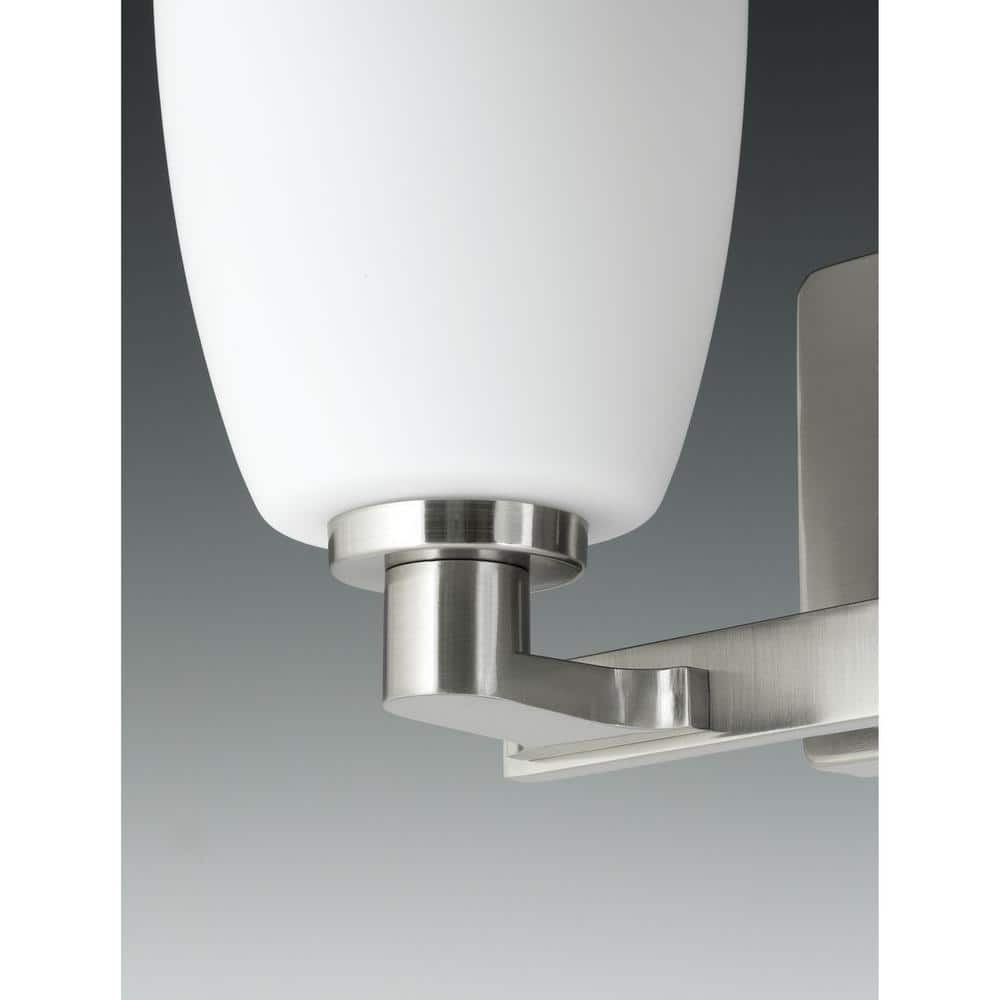 Polished Chrome 3-Light Bath Vanity Fixture with Etched Opal Glass