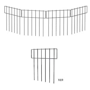 17 in. H x 13 in. L Barrier Fence, Decorative Garden Fencing, Rustproof Metal Wire Garden Fence, T Shaped (19-Pack)