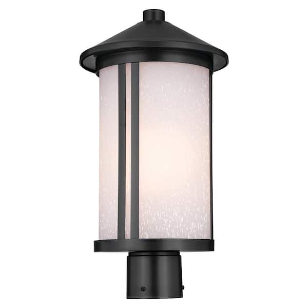Lombard 1-Light Black Aluminum Hardwired Waterproof Outdoor Post Light with No Bulbs Included (1-Pack)