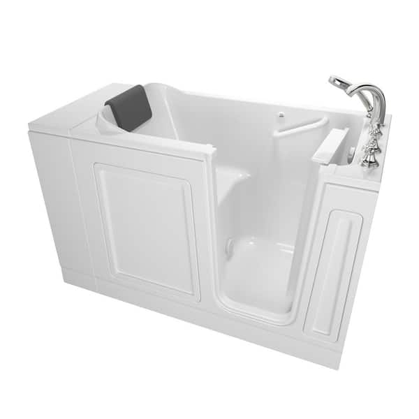 American Standard Acrylic Luxury Series 48 in. Right Hand Walk-in Soaking Bathtub with Right Drain in White