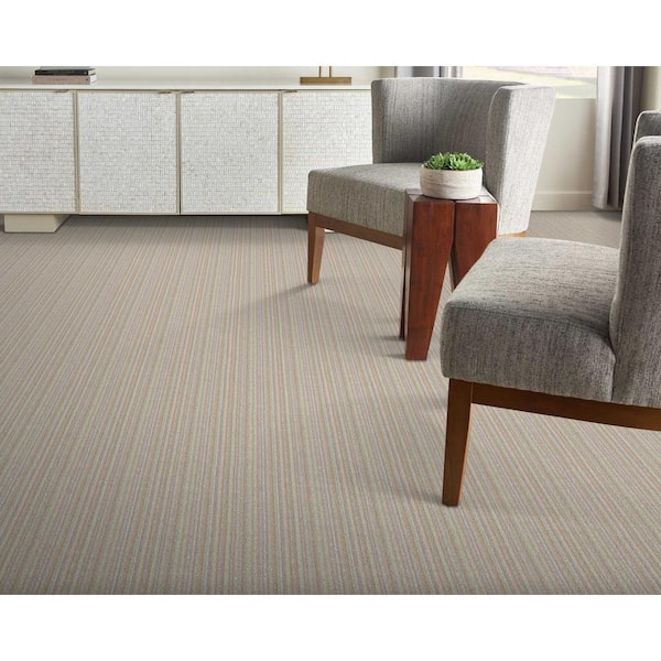 Skyway Piccadilly Beige 12 ft. 28 oz. Wool Pattern Installed Carpet