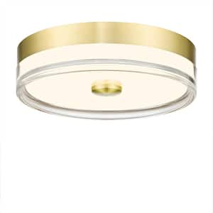 11.8 In. 5CCT Light Gold Finish Fixtures Flush MountCeiling Mount 24W LED Ceiling Light for Hallway Bedroom