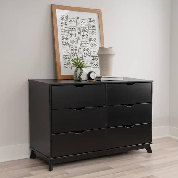 Linon Home Decor Pheba Black 6-Drawer Dresser