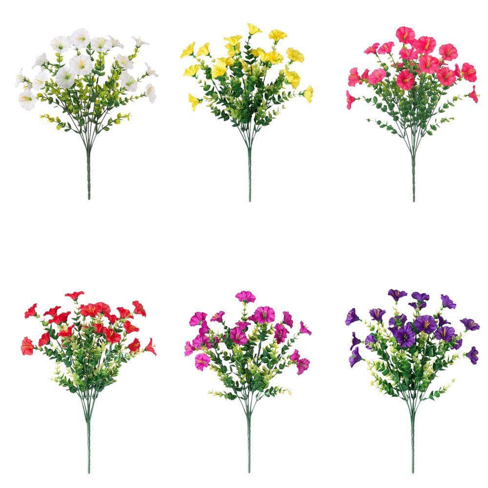 4.00 in. Artificial Morning Glory Flowers Colorful UV Resistant
