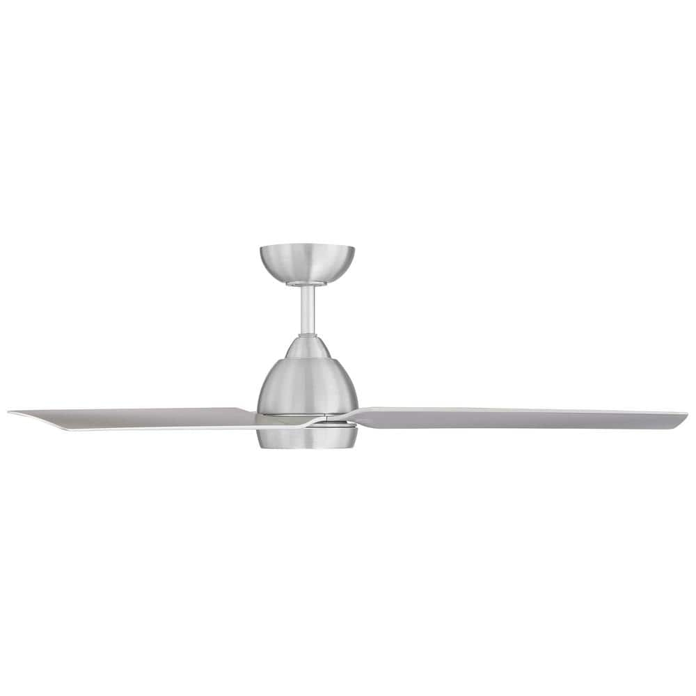 Brushed Aluminum 52'' Smart Ceiling Fan with LED Light
