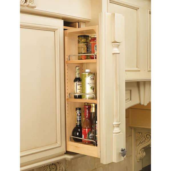 Rev-A-Shelf 3 in Wall Filler Stainless Steel Pullout Natural 