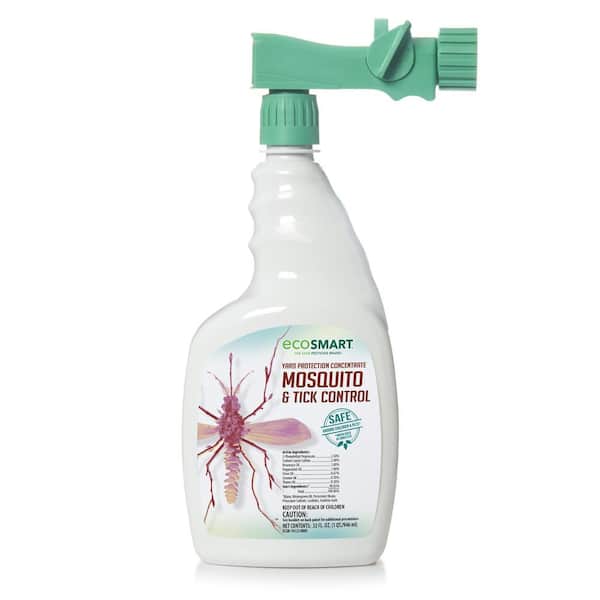EcoSmart 32 oz. Natural Mosquito and Tick Control Concentrate with Plant-Based Essential Oils, Ready-To-Use Hose End Spray Bottle