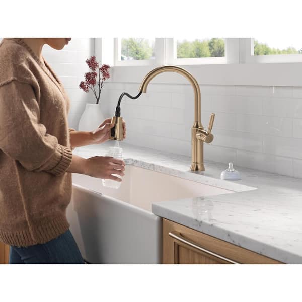 Delta Renaldi Gold Single Handle Pull Down Sprayer Kitchen Faucet