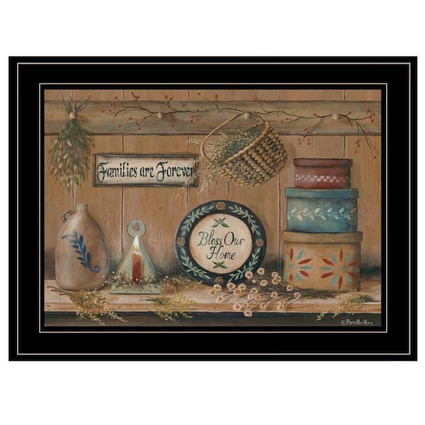 HomeRoots Charlie Treasures on the Shelf II 1-Piece Framed Wall Art 15 in. x 19 in.