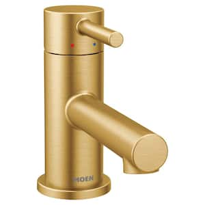 Align Single Hole Single-Handle Low-Arc Bathroom Faucet in Brushed Gold