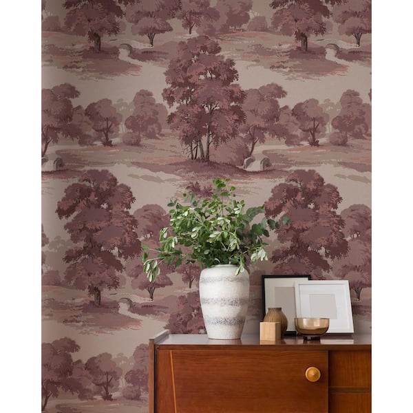 Red Sherwood Merlot Glade Wallpaper
