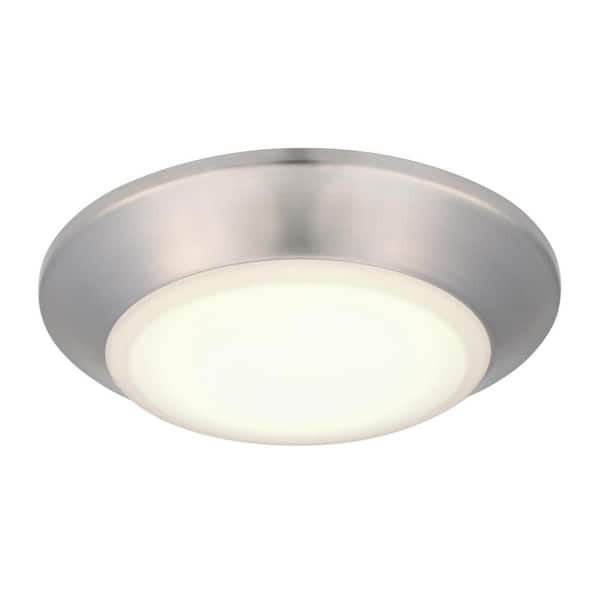Westinghouse Makira 6-in. 11-Watt Brushed Nickel Selectable Dimmable LED Indoor/Outdoor Surface Mount