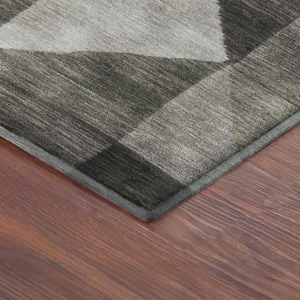 Mayfield Premium Machine Washable Abstract AMF2373 Taupe 3 ft. x 5 ft. Area Rug