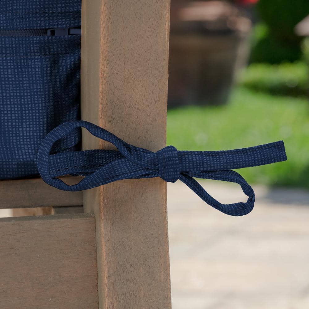 Sapphire Blue Polyester Outdoor Deep Seat Cushion