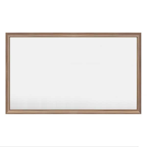 60 in. W x 36 in. H Rectangular Aluminum Alloy Framed and Tempered Glass Wall Bathroom Vanity Mirror in Dark Brown Wood