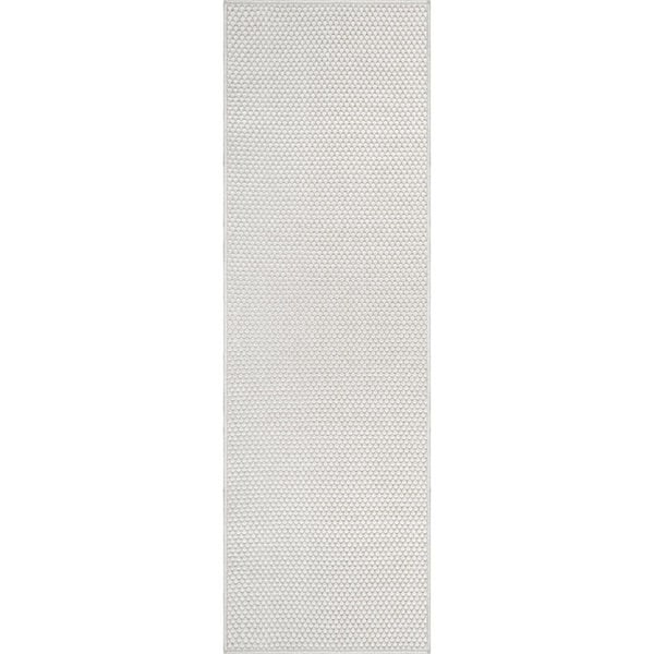 Terra Fiber Easy Jute Bone 2 ft. x 7 ft. Solid Indoor Outdoor Area Rug