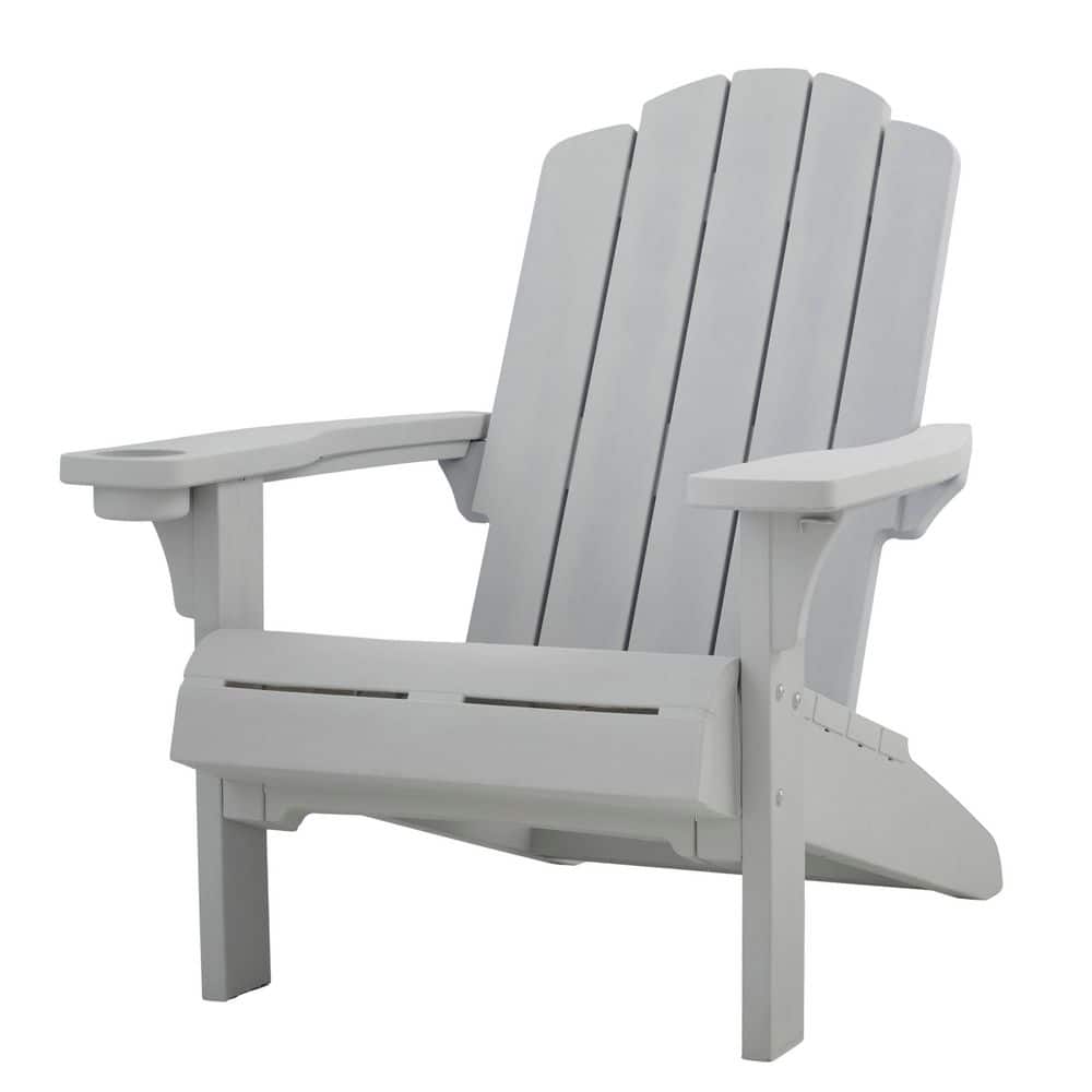 Keter Kiawah Resin Plastic Gray Adirondack Chair 271265 - The Home