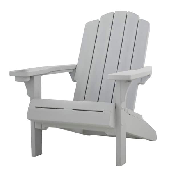 Keter Kiawah Resin Plastic Gray Adirondack Chair 271265 - The Home
