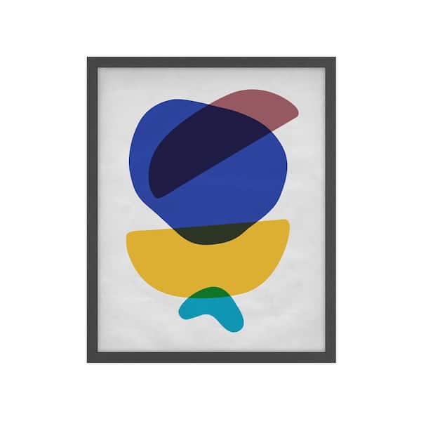 Unbranded Abstract Nature Shapes Framed Abstract Art Print 42 in. x 34 in.