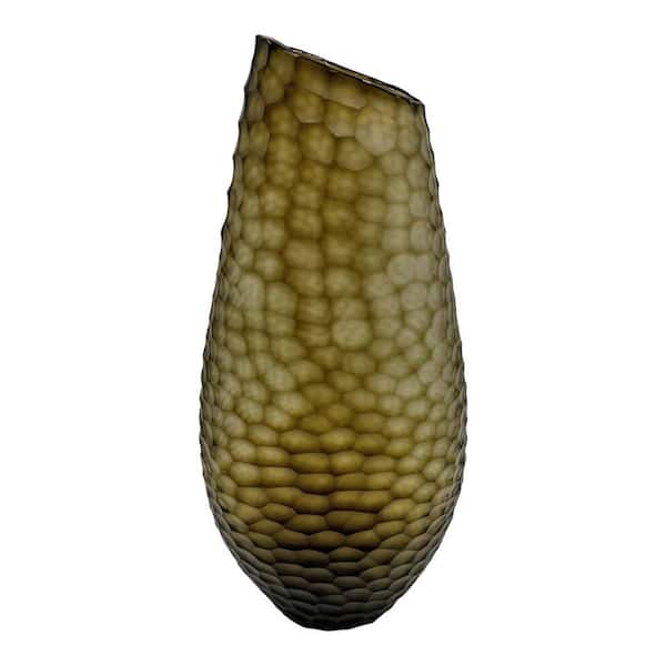 castellousa 19" Decorative Brown Textured Bud Glass Vase