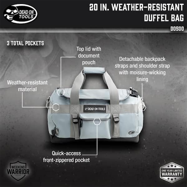 20 in. Weather Resistant Duffel Bag
