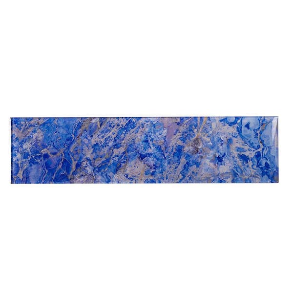 Apollo Tile Carnelian 3 in. x 12 in. Glossy Cobalt Blue Glass Subway Wall and Floor Tile (5 sq. ft./case) (20-pack)