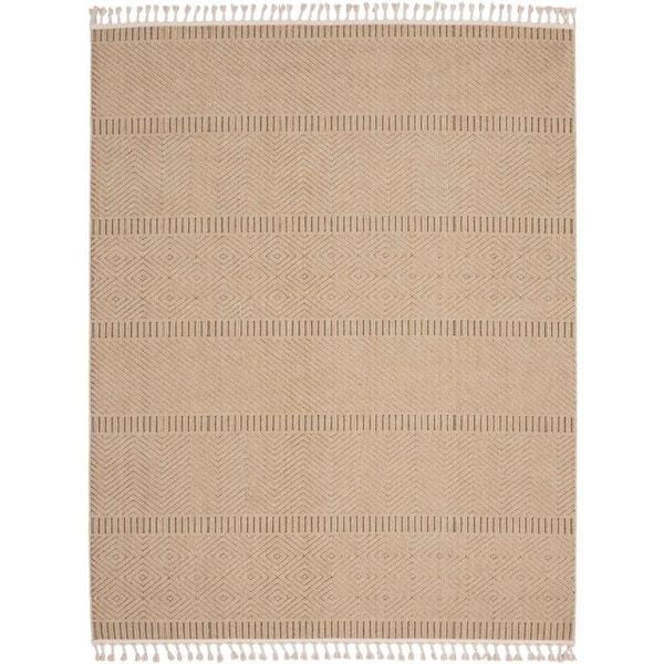 Paxton Mocha 9 ft. x 12 ft. Geometric Contemporary Area Rug