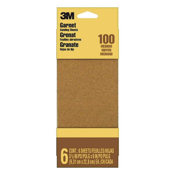 3M 3-7/8 in. x 6 in. x 5/16 in. (9.84 cm x 15.2 cm x 0.79 cm) Very Fine,  220 Grit, Hand Sanding Pads (2-Pack) 7447 - The Home Depot