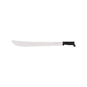 22" Carbon Steel Trailling Point Straight Edge Blade Machete with Poly Handle