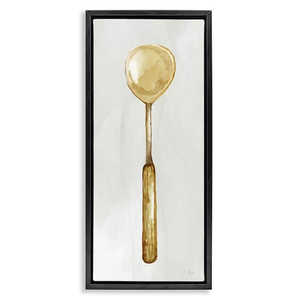 Rustic Kitchen Utensil by Nan Black Floater Frame Food Graphic Art Print 31 in. x 15 in.