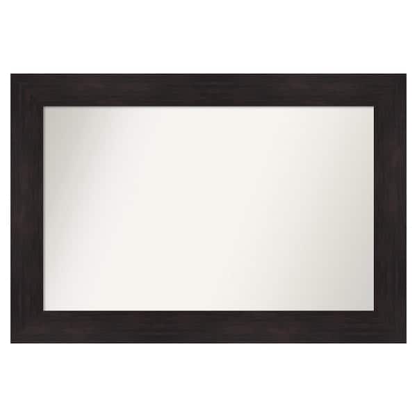 Amanti Art Furniture Espresso 37.75 in. x 25.75 in. Custom Non-Beveled Satin Recyled Polystyrene Bathroom Vanity Wall Mirror