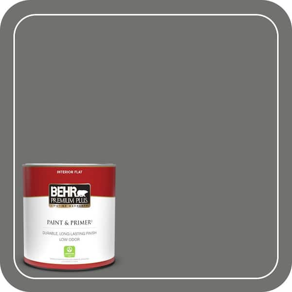 BEHR PREMIUM PLUS 1 qt. #MQ2-61 Magnet Flat Low Odor Interior Paint & Primer
