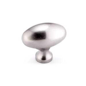 50 Satin Nickel Oval Kitchen Cabinet Knobs knob egg football 31mm Brushed 