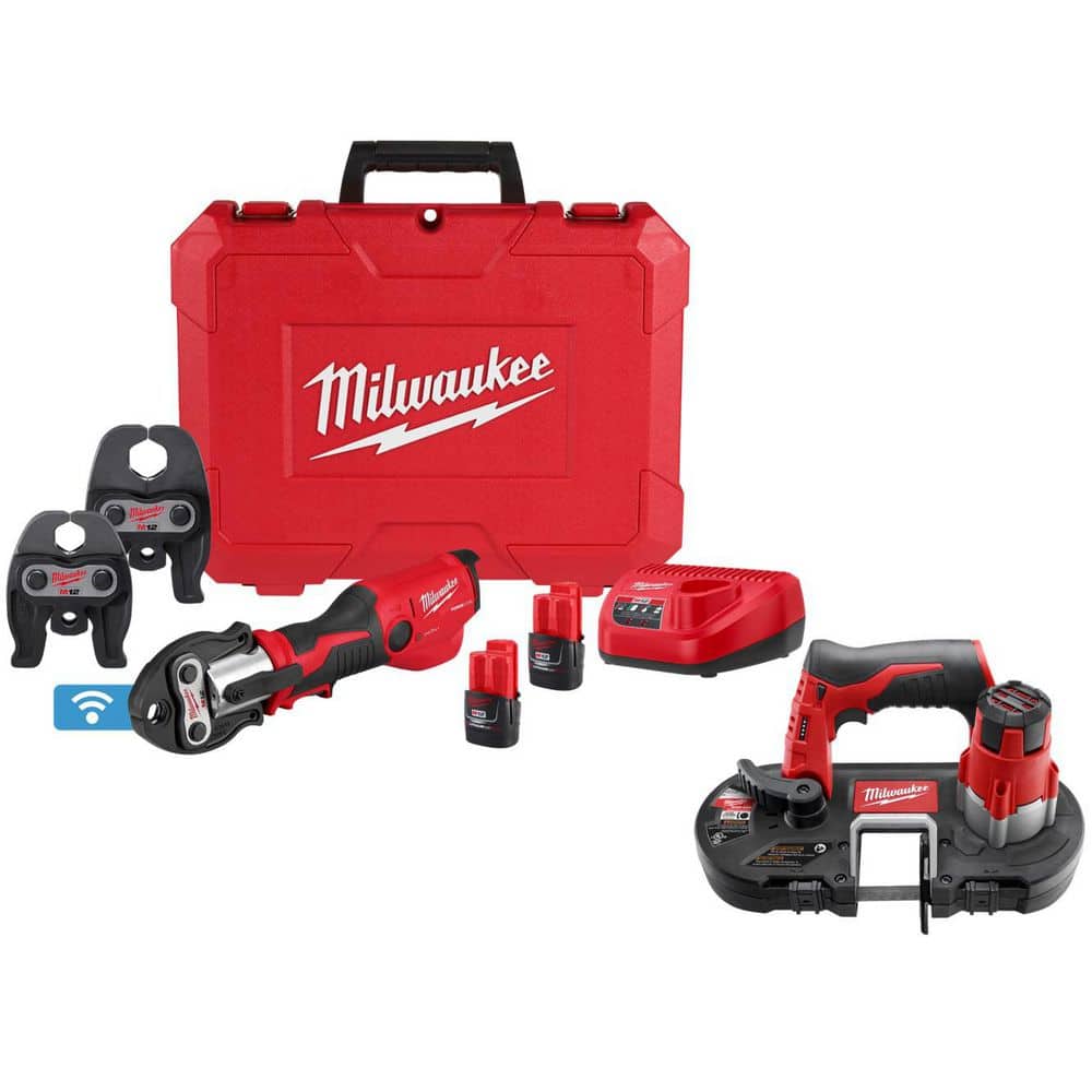 M12 12-Volt Lithium-Ion FORCE Logic Press Tool Kit with ONE-KEY and M12 Sub-Compact Band Saw price history on PriceWatchPro
