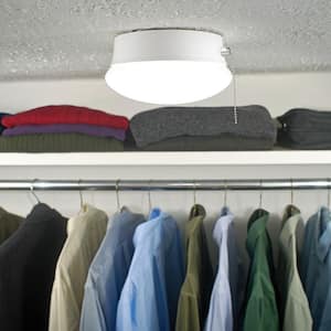 Spin Light 7 in. Closet Light LED Flush Mount with Pull Chain Hallway Lighting Stairway Lighting (4-Pack)