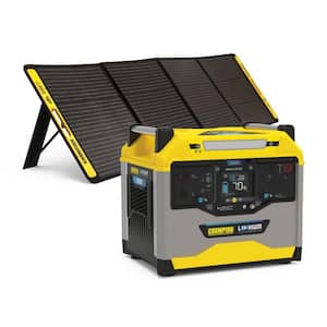 1638-Wh Power Station 3200/1600-Watt Portable Lithium-Ion Battery Solar Generator with 200-Watt Portable Solar Panels