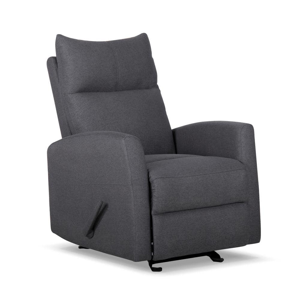 LY & S Collection Gray Tour Manual Glider Swivel Recliner, Dark Gray -  260111137
