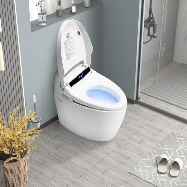 Tenleaf Elongated Smart Bidet Toilet with Heated Seat and Auto Open/Close | 1.32 GPF