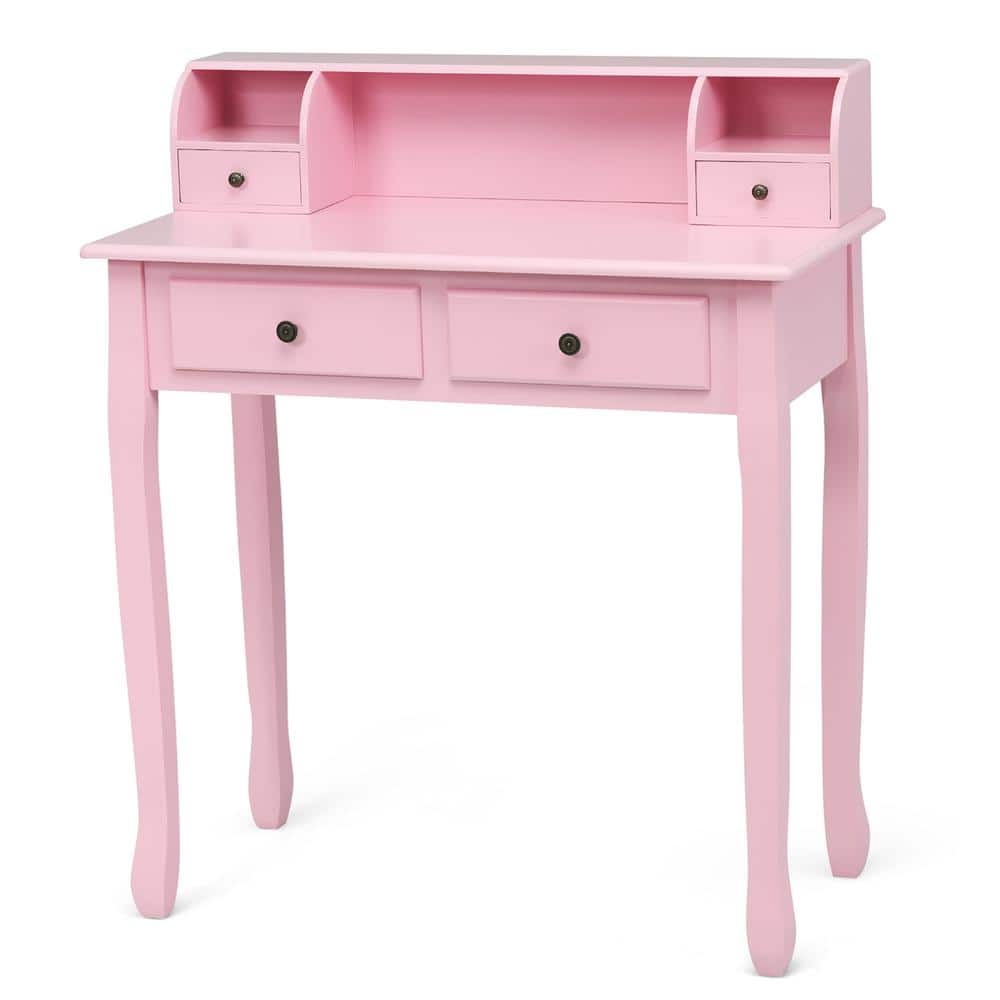 Pink white desk sales