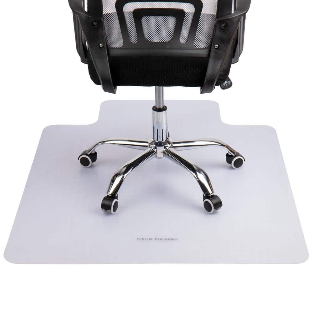 Clear Polypropylene Rectangular Chair Mat with Lip, 47.64 x 35.51 inches