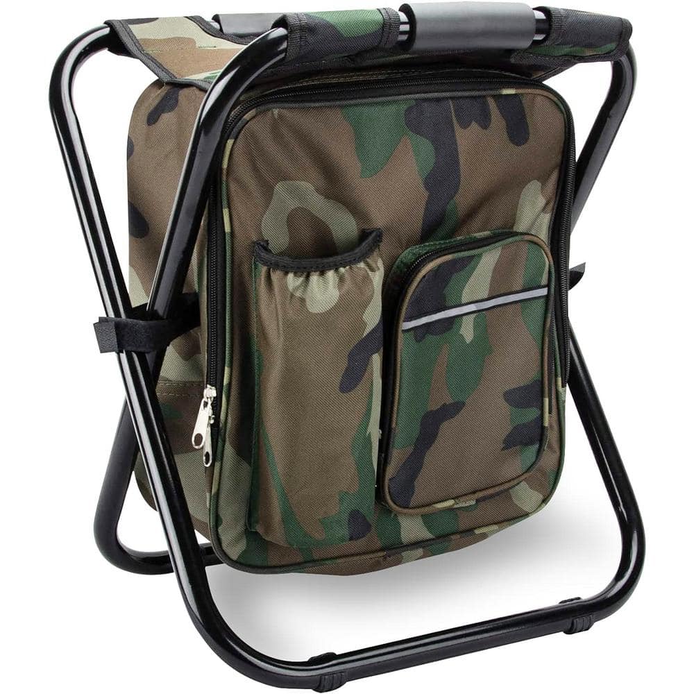 Folding Camping Chair Fishing Tackle Bag With Seat Heavy Duty Backpack  Chair Rucksack Seat Bag Fishing Stool For Outdoor Fishing Beach Camping  Hiking