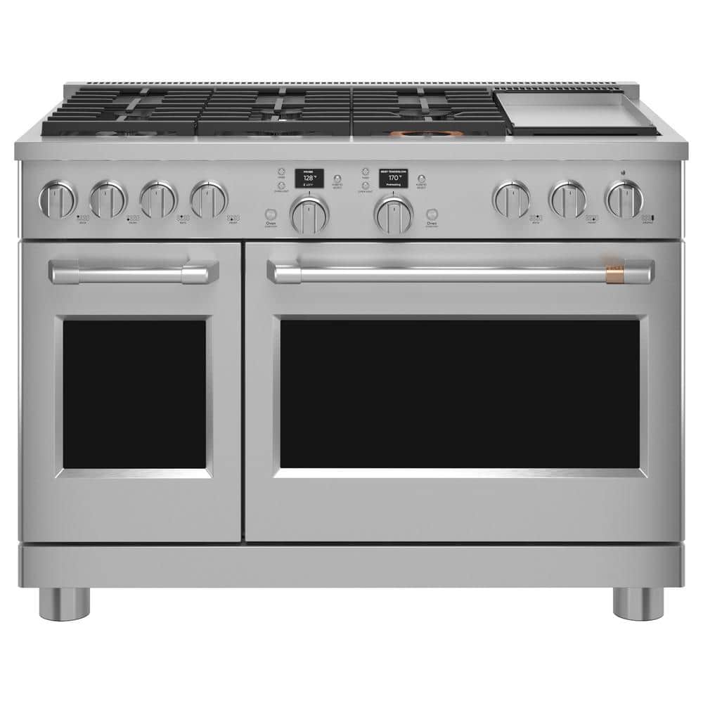 https://images.thdstatic.com/productImages/807e1904-e7f8-4b4b-adb7-cd691387f041/svn/stainless-steel-cafe-double-oven-dual-fuel-ranges-c2y486p2ts1-64_1000.jpg