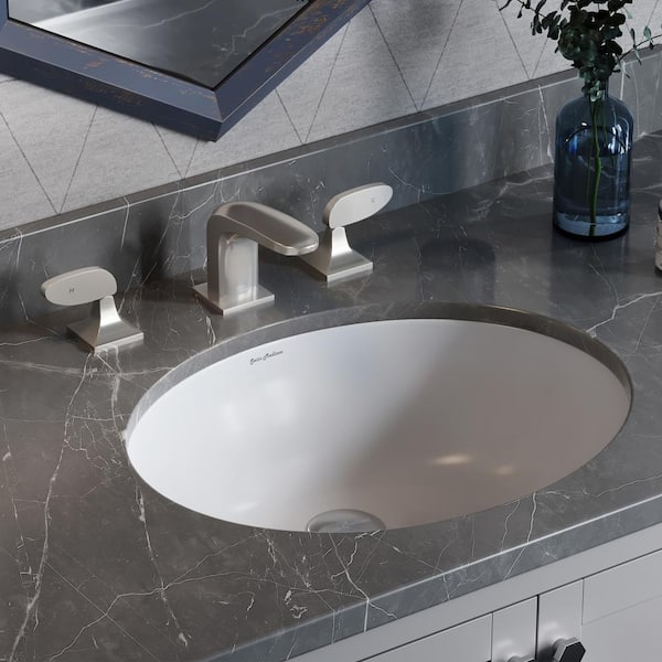 Monaco 18 in. Oval Under-Mount Bathroom Sink in White
