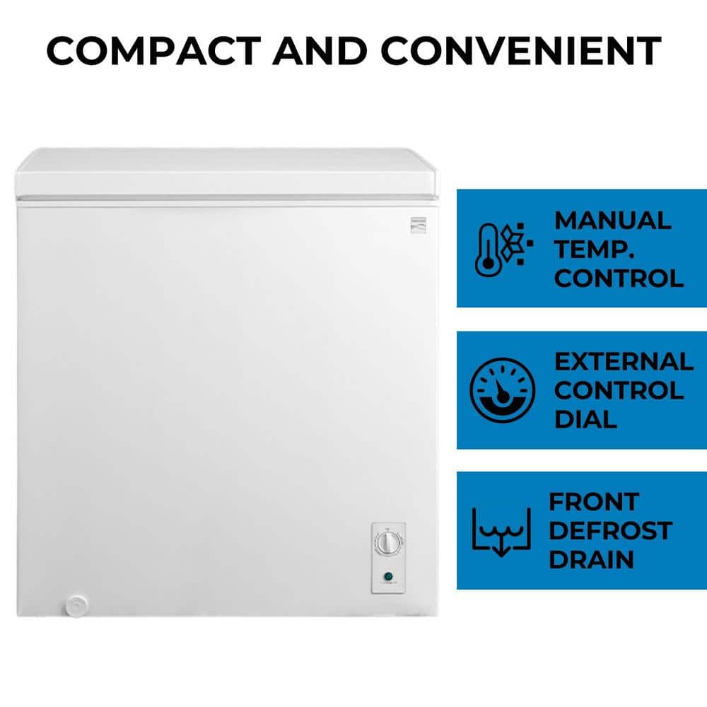 Compact White Convertible Refrigerator/Freezer with Stay-Open Lid