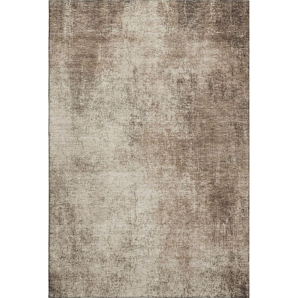 Mayfield Premium Machine Washable Abstract AMF1903 Taupe 3 ft. x 4 ft. Area Rug