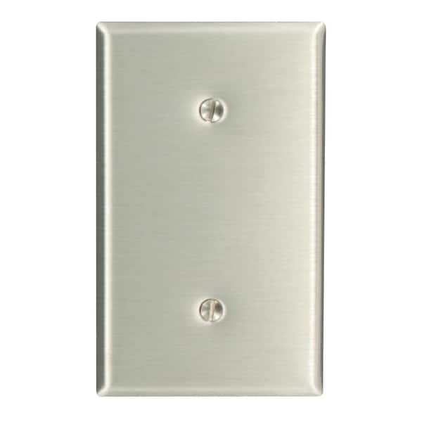 1-Gang Stainless Steel 302 Non-Magnetic Blank Plate Metal Standard Wall Plate (1-Pack) 84019-40